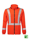 IFR Segmented Striped Fleece Full Zip Jacket - Orange