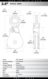 Rock Exotica Omni Pulley Pacific Ropes 2.6'' Single Omni Pacific Ropes Spec