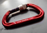 Rock Exotica Rock D Aluminum Carabiners Red Screw Lock Pacific Ropes