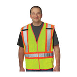 PIP® ANSI Dynamic Type R Class 2 and CAN/CSA Z96 Two-Tone X-Back Breakaway Mesh Vest