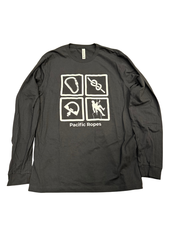 Pacific Ropes  Pacific Ropes Four Logos Long Sleeve Black