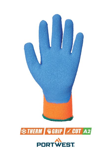 Portwest A145OB - Cold Grip Glove - Orange/Blue
