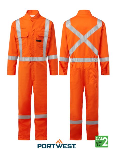 IFR Style FR510 -Bizflame® 88/12 Iona 7oz FR Coverall - Hi-Vis Orange