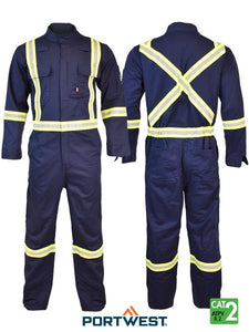 Portwest Style FR511NA - Bizflame® 88/12 Iona Extra 7oz FR Coverall - Navy