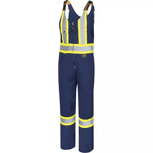 Pioneer  6615 Safety Overalls, Poly-Cotton, 46, Navy Blue