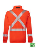 IFR Segmented Striped Fleece Full Zip Jacket - Orange