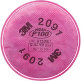 3M  2000 Series Respirator Prefilters, Particulate Filter, P100 Filter Pack of 2