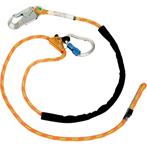 Jelco  Adjustable Rope Lanyard, 1 Legs, 6', CSA Class F, Polyester