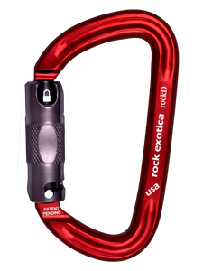 Rock Exotica Rock D Aluminum Carabiners Red Pacific Ropes