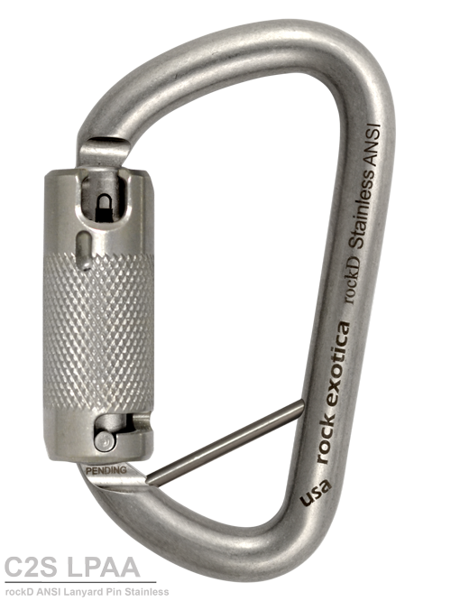 Rock Exotica Rock D Stainless Carabiner Pacific Ropes